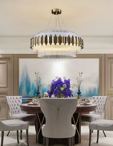 Postmoderner Kristall-Kronleuchter, einfaches Licht, Luxus-Wohnzimmerlampe, Hotelvilla, Flurlampe, Designer-Esszimmer-Kronleuchter-Beleuchtung