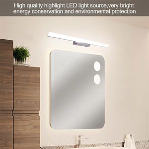 9W 60cm 새롭고 지능형 램프 욕실 라이트 바 실버 화이트 라이트 높은 밝기 조명 최고급 소재 조명
