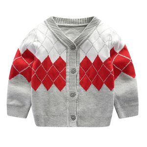 아기 소년 뜨개질 스웨터 2020 봄 가을 잘 생긴 어린이 옷 카디건 아기 복장 코트 의상 키즈 자켓 LJ201012