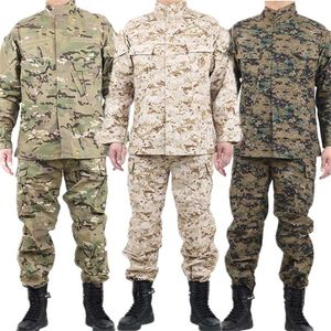 Military Mundical Tactical Men's Men's Paintball Hunting Tieb Combat kamuflaż żołnierz militarnych sił specjalnych płaszcza+spodni 220124