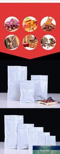 1000ピース滑らかな白いアルミホイルヒートシールの涙ノッチマイラーホイルバッグジッパーリサイクル可能な収納バッグのクッキーキャンディー