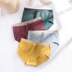 New Seamless Panties Girl Sexy Stretching Women Underwear Polyester Graphene Antibacterial Cotton Crotch Briefs Ladies Intimates