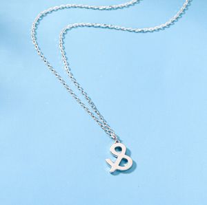 Net red trend s925 sterling silver necklace female simple jewelry fashion symbol pendant silver jewelry Q0531