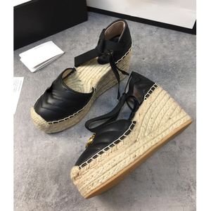 Fashion womens fisherman shoes baotou sandals platform light weight women's shoes twine weave cross tie laces fisherman shoes with box