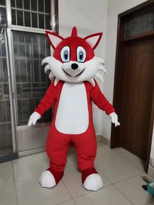 Red fox mascot costume fancy carnival costume Character Costume Adult Size factory direct free shipping