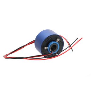 1PC 10A 2CH Through-Hole Electric Slip Ring Dia. 54mm Hole 12.7mm Hollow Shaft Slip Ring Rotating Brush Conductive Connector Parts