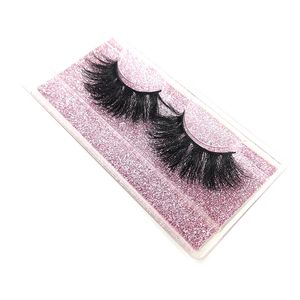 25mm False Eyelashes 5D Eyelashes Curling Mink Hair One-Pair Package Wholesale