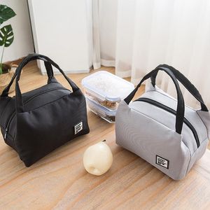 Storage Bags Portable Lunch Bag Thermal Insulated Box Tote Office Cooler Bento Pouch Lunchbox Food Container Handbag