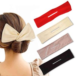 Accessori per capelli Maruko Head Lazy Magic Plate Device Band Ring Twist Clip Bow Moda Donna Tessuto stampato Fasce carine WH0549