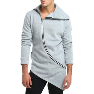 Mäns Hoodies Sweatshirts Mens Mode Casual Style Solid Färg Personlighet Skruka Zipper Hoodie Coat Män Färger