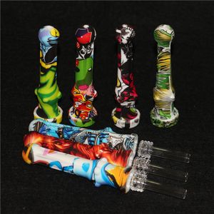 smoking Silicone Nectar With Titanium Tip Food Grade Portable hand pipes dab Wax Rig