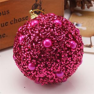 Decoração de festa Rhinestone Glitter Christmas Balls 8cm 1pc Tree pendurada Ornament Foam Ball 0927#301