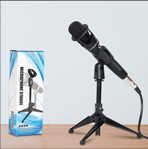 Microfone Mic Stand Tripé Bracket Portátil Liga de Zinco Tabela De Desktop Ajustável