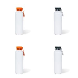 750ML Sublimation Blank Motion Kettle Adult Metal Pure Color Thermal Transfer Printing Transparent Cover Water Bottles DIY ty J2
