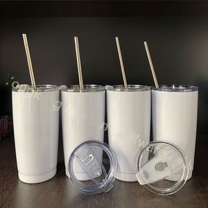 Wholesale vacuum coating for sale - Group buy Stainless Steel Coffee Cup Sublimation Blank Coating oz ml Tumblers Vacuum Heat Preservation Travel Auto Bottle White DIY Men me M2