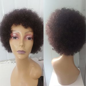 Explosive hair wig set African microwave short curly fluffy real human hair universal Human hair for men and women