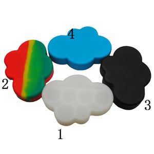2020 Non-stick Silicone Dab Container Large Storage Jar 6 Cavities for Many Wax Need Cloud Shape 85ml