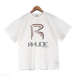 Campeonato de World Rhude White T Shirt Hombres Mujeres Hip Hop Casual Flojo Tee La mejor calidad de verano Tops Tops Tags