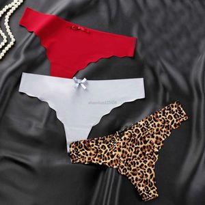 leopard low rise ice silk seamless g string sexy bikini briefs panties thongs t back lingerie women clothes will and sandy gift