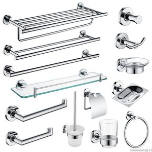 Bathroom Accessories Stainless Steel toilet supplies Polish Towel Shelf Toilet Paper Holder Soap Rack Toothbrush Robe Hook