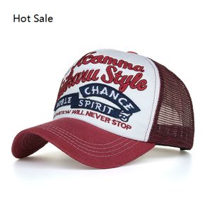 Outdoor siatki baseballowa czapka Unisex List Snapback Czapki Czapki Mężczyźni Klasyczne Słońce Dostawy Hat Gorras Hurtownie