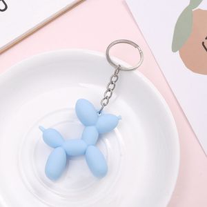 Keychains Lanyards Fashion Creative Cartoon Balloon Dog Keychain Ring Män och kvinnor Par Key Chain Bag Pendant 6 Färger KJ3G