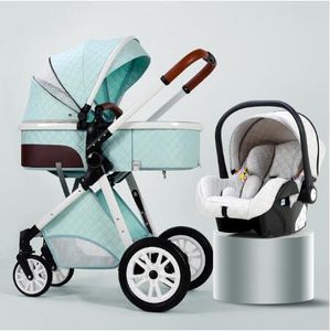 2024 Passeggini # Passeggino per bambini all'ingrosso Designer 3 in 1 con seggiolino auto Carrozzina portatile pieghevole Carrozzina Telaio in alluminio Paesaggio alto per Born Vendere come torte calde Vendita