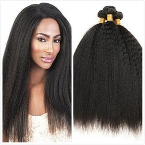 Pacotes de extensões de cabelo sintético reto Yaki de 10 a 24 polegadas Simulação de tramas de cabelo humano FL-Z