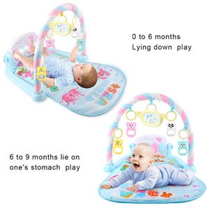 Mini Baby Spielmatte Kinder Teppich Pädagogische Puzzle Teppich mit Klaviertastatur und niedlichen Tier Spielmatte Baby Gym Drop Shipping JSX LJ201114