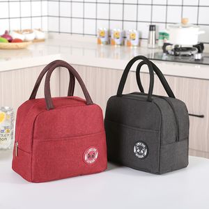 1PCs  Cooler Bags Waterproof Nylon Portable Zipper Thermal Oxford Lunch Bags for Women Convenient Lunch Box Tote Food Bags C0125
