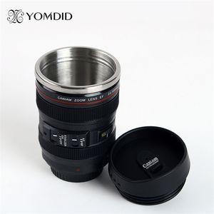 Rostfritt stål SLR-kamera EF24-105mm Kaffedjur Kaffe Mugg 1: 1 Skala Caniam Kaffe Kopp Creative Gift 220311