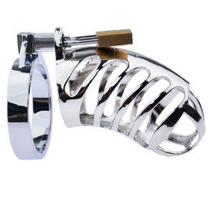 Wholesale bdsm male products resale online - Latest Male Stainless Steel Cock Cage With Non slip Penis Ring Chastity Belt Device Adult Bondage BDSM Product sexy Toy D