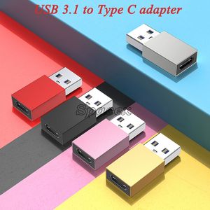 Adaptador portátil USB 3.1 Masculino para Tipo C Acessórios para celular feminino OTG Conversor Connector Universal para iPhone 11 12 Pro