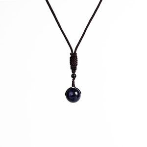 Collane pendenti naturali Royal Royal Blue Sabbia Brancio Donna Trasferimento Buona Luce Perline Collana Amuleto Corda Amuleto Catena fatta a mano Gioielli regalo