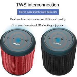 Liten Bluetooth Speaker Stereo Tung bas Vattentät Subwoofer Portable Trådlös ljudlåda TWS HIFI Ljudkvalitetssök