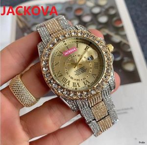 Homens Big Diamonds Ring Quartz Relógios 41mm Aço inoxidável Aço inoxidável Classic Watches Projeto de qualidade Perfeita Projeto à prova d'água Caso relógio de relógio Montre de Luxe