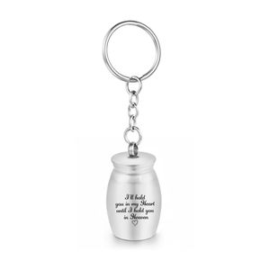 16x25mm Aluminum Alloy Cremation Urn Keychain Keepsake for Ashes Pet/Human Mini Memorial Funeral Jar With Fill Kit