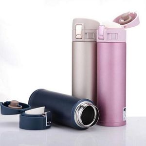Keelorn Fashion 4 Colors 500ml Stainless Steel Insulated Cup Coffee Tea T Mug Thermal Bottle Cup Travel Drink Bottle LJ201218