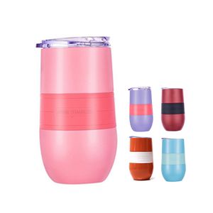 Benutzerdefinierte 16z isolierte Winer Tumbler Flasche Metall Vakuum Wandern Reisen Tragbare Bierkaffeetasse Tumbler