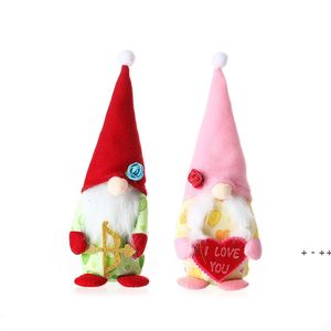 Herr och fru Valentine Day Party Gnomes Handgjorda Svenska Tomte Elf Gnome Ornaments Heminredning RRA11085