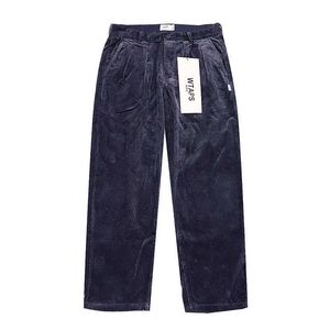 Men's Pants Daily high-end cotton corduroy casual washed three-dimensional velvet loose tapered cityboy tooling pants