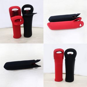 Good Quality Neoprene Black Red Color Beer Wine Bottle Sleeve Thermal Insulation Cup Cover Bag Bottles Holder For Party 8rx H1