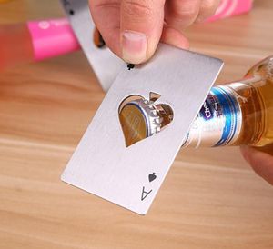Creative Poker Shaped Bottle Can Opner Stainless Steel Credit Card Size Casino Bottle Abrelatas Abrebotellas pop 2022new