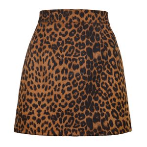 Figurbetonter Gesäß-Minirock, hohe Taille, Leoparden-Röcke, sexy Damen-Minikleid, modische Kleidung, Geschenk