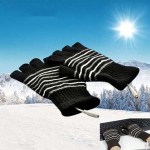 Роскошные зимние электрические ветрозащитные теплые полуфабрикаты сенсорные перчатки для мужчин для женщин USB Powered Hot Thermostat Mitte