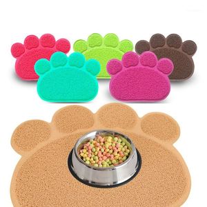 Camas para gatos Muebles Tazón de alimentación plegable Impresión impermeable Estera de arena para perros Cachorro Kitty Plato Mantel Bandeja Tidy Fácil limpieza Almohadilla para dormir1