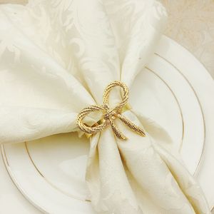 Metalen stropdas servet ring gouden kleur zilverachtig witte servetten gesp houder hotel Western Restaurant Electroplating Process Hot Sale HW N2