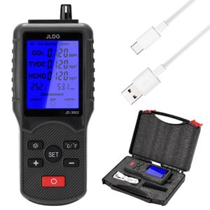 Freeshipping Multifunktionell luftkvalitet Tester CO2 TVOC Meter Temperatur Luftfuktighet Mätanordning Koldioxid Monitor Gasdetektor