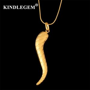 Kindlegem Främjande grossist Pure Gold Color Big Radish Pendant Necklace Women Men African Dubai Jewelry Italy High Quality 2 F5D