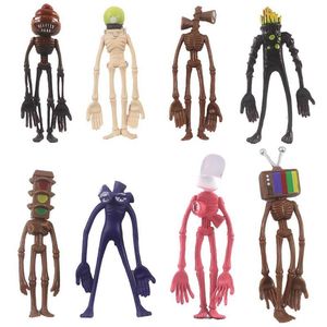 8pcs Anime Siren Head Toy Cartoon Animal Figure Horror Model Doll Set Kids Gift Multiple Styles Sirenhead Figure Sculpture 1112